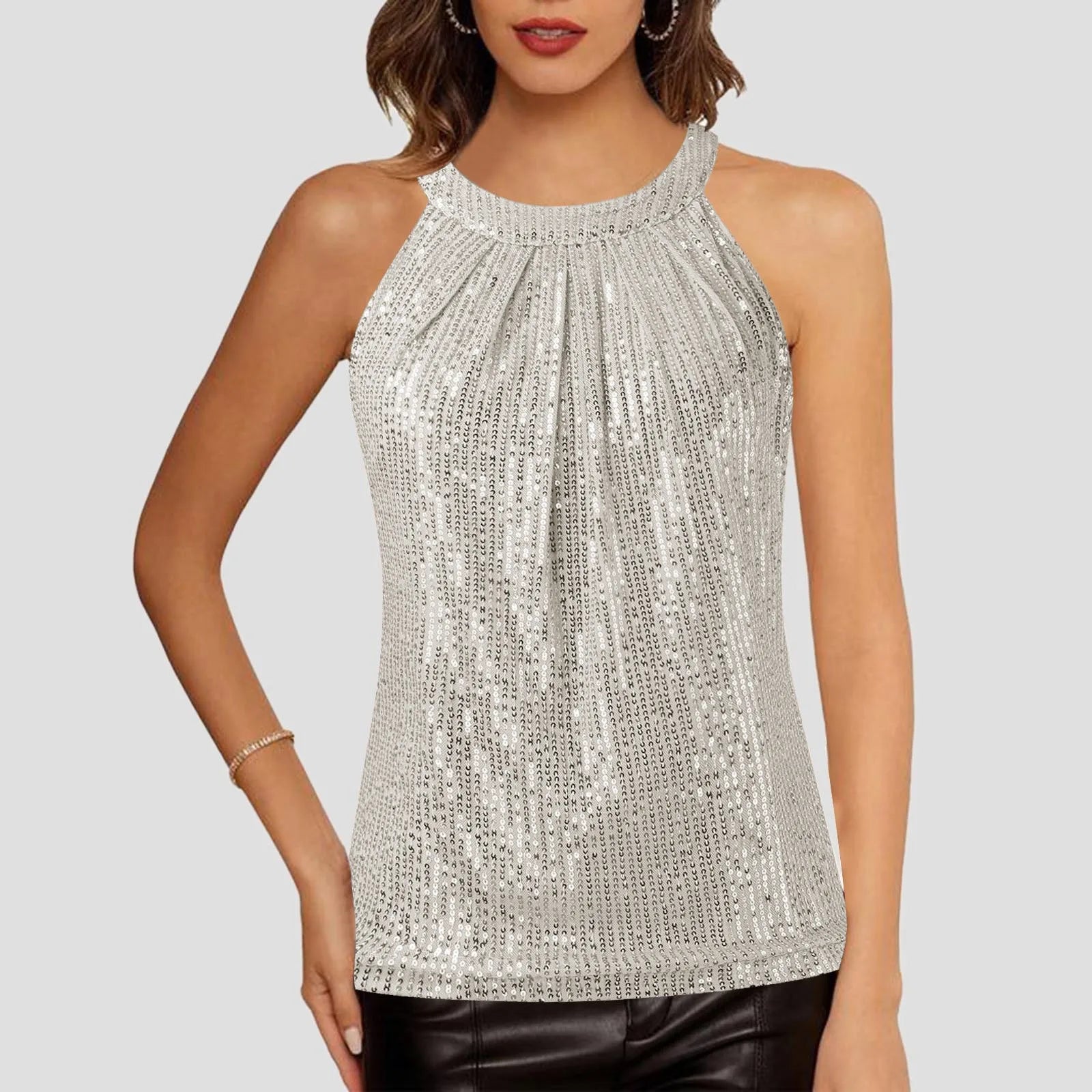 Sequin Halter Tops